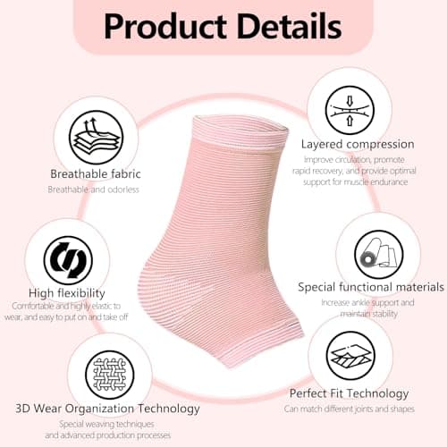 2Pairs Kids Ankle Support Brace Compression Socks Elastic Breathable — view 2