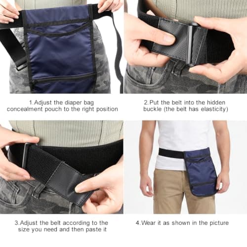Catheter Bag Holder with Adjustable Waist Belt Urine Drainage Bag Holder Waterproof Catheter Supplies 1500ML — view 5