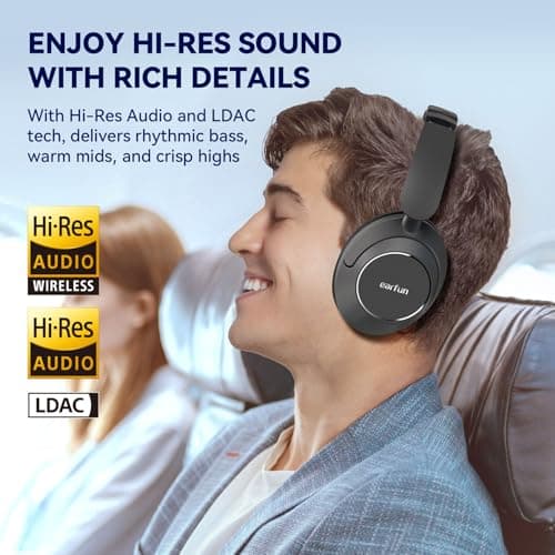 EarFun Wave Pro Hybrid Active Noise Cancelling Headphones, Wireless — view 3
