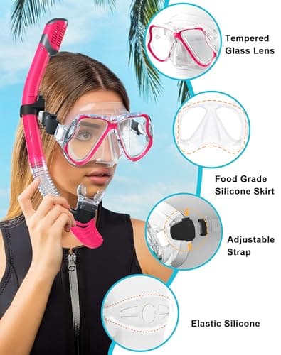 Karvipark Dry Snorkel Set, Anti-Fog Panoramic Snorkel Mask for Adults — view 5