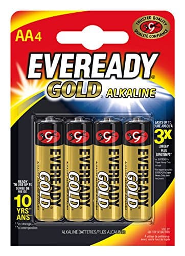 Energizer Eveready Gold 635267 Alkaline AA Mignon/LR6 Batteries Pack of 4 Chrome