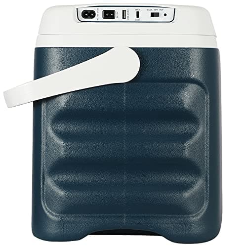 GlamHaus Electric Cooler Box, Large 22L or 30L Cool Box - Use Warm Or Cold, Eco Mode, Portable & Food Safe Insulated, DC 12V, AC 220V Or USB Adaptor - Picnics, Beach, Camping, Car (BLUE 30L) — view 6