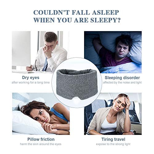FRESHME 100% Handmade Cotton Sleep Mask Blackout Eye Mask for Sleeping — view 3