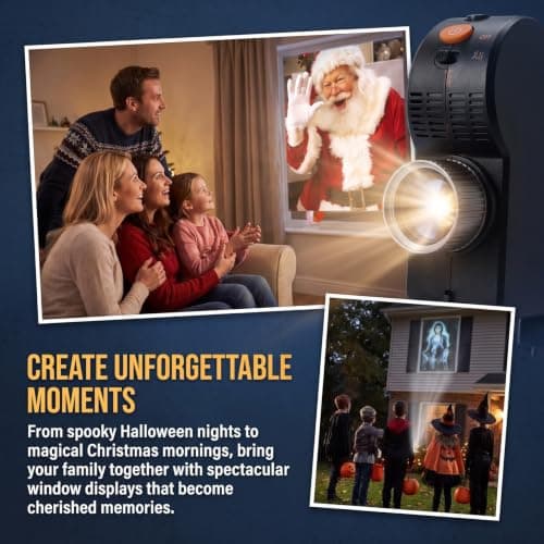 Halloween & Christmas Window Projector Lights with 12 Built-in Movies — view 2