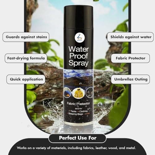 ZOPPER Water Proof Spray Fabric Protector 300ml & Water Repellent for Tents, Clothing, Boots, Jackets, Umbrellas, Gear – Rain & Stain Protection, Fast Drying, Easy Application — view 2