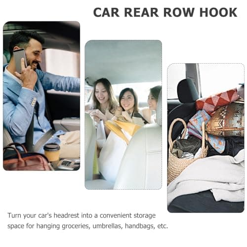 Alipis 4pcs Back Seat Hooks Interior Headrest Organizer for Car Storage — view 3