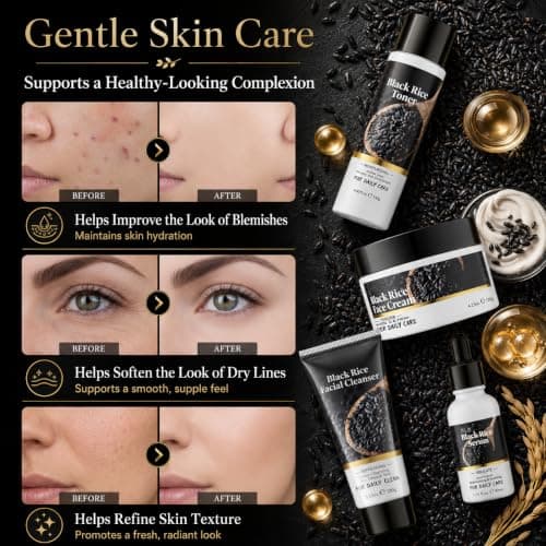 Black Rice Korean Skin Care Gift Set, 5 Piece Facial Routine for Women — view 4