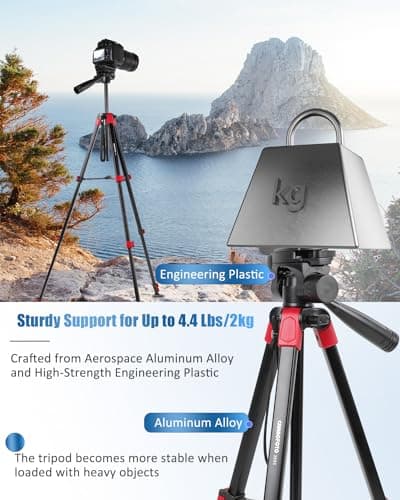 CAMBOFOTO Professional Tripod, Aluminum Alloy with Clamp and Carry Bag — view 3