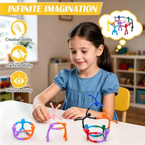10 Pack Magnetic Men, Magnetic Toys, Portable Magnetic Travel Toys, Magnetic People, Magnet Fidgets, Bendable Magnetic Men Fidget Toys For Whiteboard, Fridge Decor & Travel Entertainment — view 6