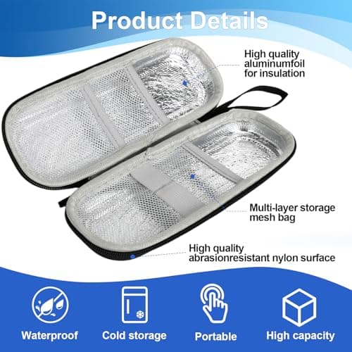 MOSTFUN Insulin Cooler Travel Case with 2 Ice Packs, Insulin Pen Case — view 3