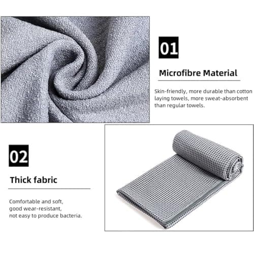 Yoga Towel Yoga Mat Towel Non Slip Hot Yoga Towel Quick Dry Fitness Mats Towel Ultra Soft and Sweat Absorbent Grip Dot Washable Grip Towels With Free Mesh Carry Bag — view 2