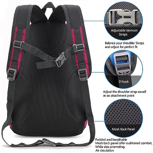 Bseash Small 15-20L Outdoor Hiking Backpack, Lightweight Waterproof Travel Daypack for Kids Girls Boys Camping Cycling Riding — view 5
