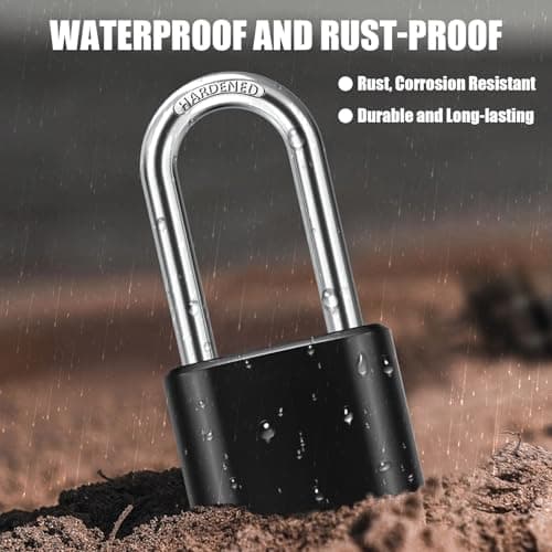 Diyife Heavy Duty Combination Padlocks, 51.5mm Large Size, Weatherproof — view 2