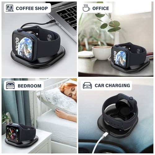KTEBO Apple Watch Charger, Foldable Magnetic USB-C Charging Stand & Cable — view 6