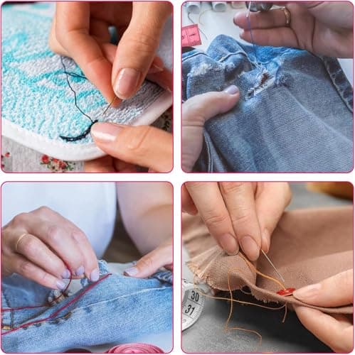 5 PCS Pre-Threaded Needle Kit, Pre Threaded Needle Travel Sewing Kit, Easy Pre Threaded Needle and Thread, for Hotel Home Travel and Emergency Use — view 6