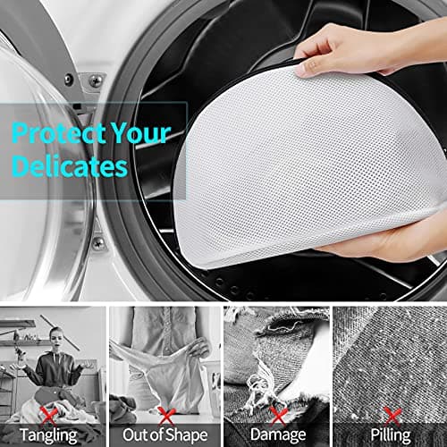 Eono Laundry Mesh Bag for Shoes and Sneaker, Shoes Washing Bags, Multi Protection Wash Laundry Net With Durable Zipper Laundry Bag for Travel, 2 Set — view 5