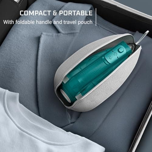 Rowenta Travel Steam Iron, Compact Foldable Design, Dual Voltage (120V-240V), 65ml Water Tank, Lightweight Portable Iron for Travel, Fast Heating, Steam — view 3