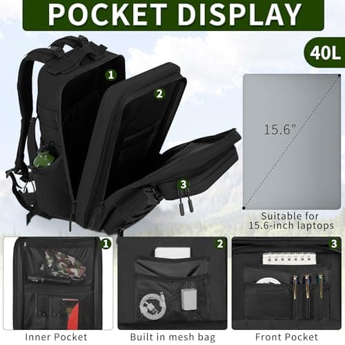 Military Tactical Backpack 20L/25L/35L/40L/45L, MOLLE Rucksack for Men — view 6