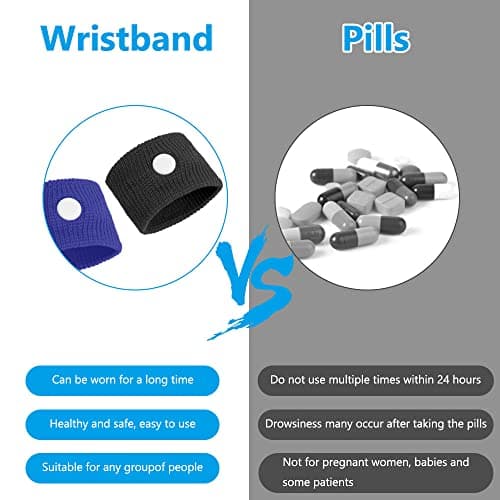 ACWOO Motion Sickness Wristbands, 4 Pairs Natural Sickness Bands for Kids & Adults, Anti-Nausea Wristbands for Car Sea Sickness, Relief Wristbans for Sea Flying Travel — view 3