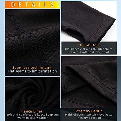 Sillictor Womens Long Sleeve Thermal Tops, Compression Sports Base Layer — view 5