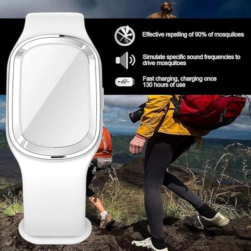 Moskito Pro Mosquito Repellent Bracelet, Ultrasonic (Beige,B) — view 2