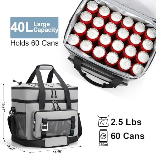 Youngoa Cool Bag, 40L Large Insulated Leakproof Foldable Cool Box — view 2