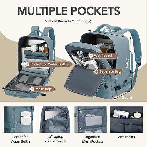 Xkdoai for Ryanair Cabin Bags 40x30x20, Travel Backpack Womens — view 6