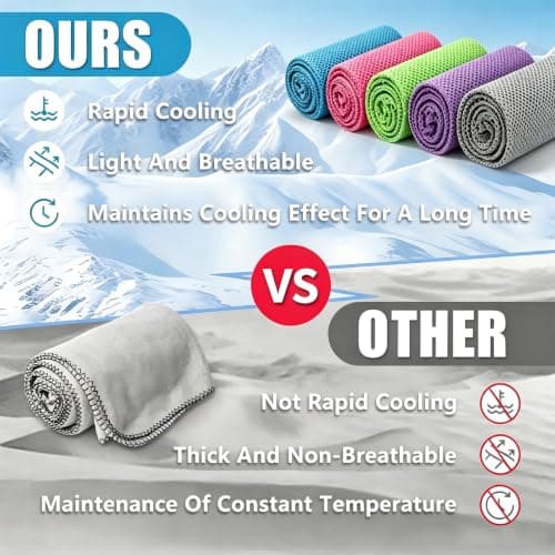 Cooling Towels for Hot Weather,5 Pack Cooling Towels,Cooling Scarf for Neck — view 6