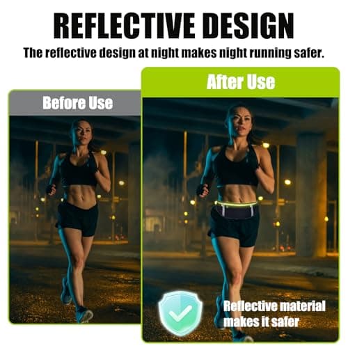 Running Belt Waist Pack Adjustable Fanny Pack, Large Capacity Sports Bum Bag, Water Resistant Running Pouch, Waist Belt for Phone & Water Bottle Holder, Multiple Pockets & Headphone Port for Men Women — view 5