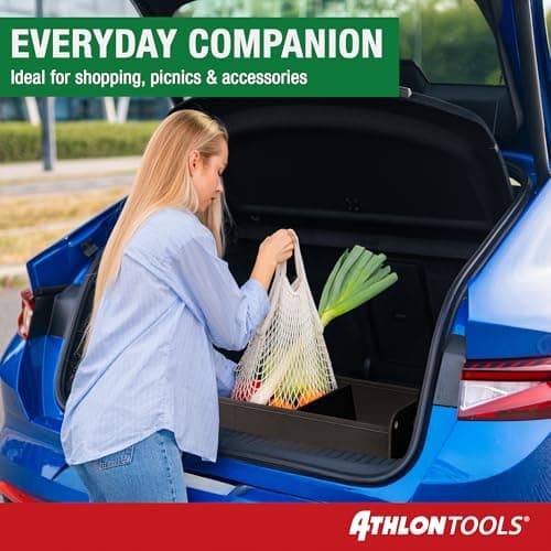 ATHLON TOOLS Car Boot Organiser - Collapsible Boot Storage Bag - Multi-Compartment Tidy for Car, Van & SUV - 600D Oxford, Non Slip Bottom — view 2