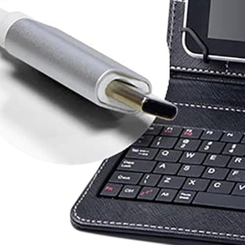 Cocoarm Wired Faux Leather Keyboard Case, Portable Tablet Protective — view 2
