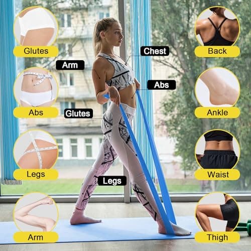 Resistance Exercise Band Kit - 4 Pack Resistance Bands for Women or Men,Physiotherapy Recovery Fitness Band for Mobility Strength & Rehab Premium Quality — view 4