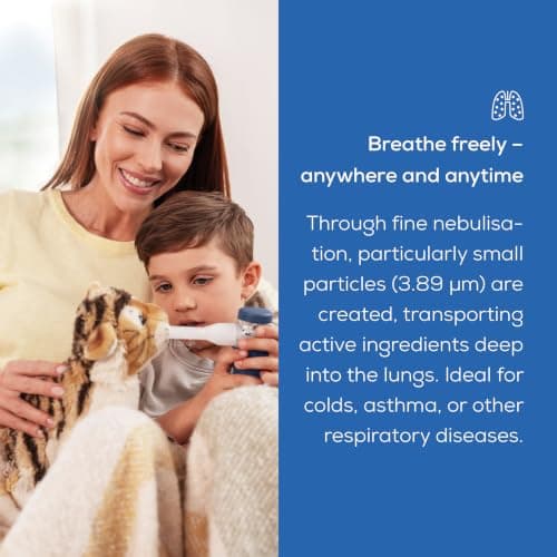 Beurer IH 49 Nebuliser, Portable Inhalation Device for Children and Adults, for colds, Asthma and Other Respiratory Diseases, Rechargeable Battery, Especially Quiet, with Storage Bag — view 3