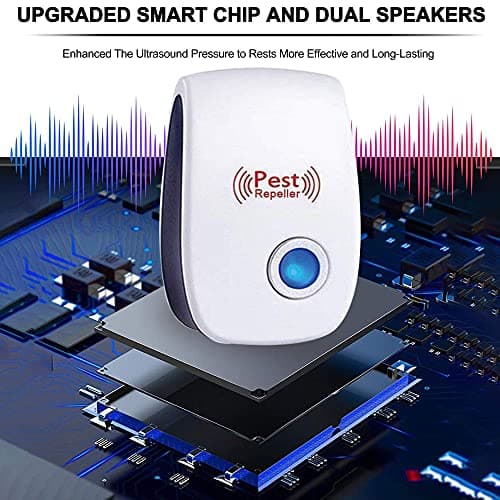 6 Pack Ultrasonic Pest Repeller, Mouse Repellent Indoor Ultrasonic Plug in, Insect Rodent Repellent for House, Pest Defense for Bugs, Mosquitoes, Roaches, Ants, Rodents, Mice, Spiders, and Cockroach — view 4