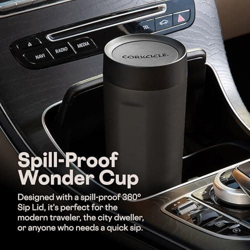 Corkcicle Commuter Cup Travel Mug - Insulated Coffee Mug with Lid - Keeps Drinks Cold 18 Hours - 360° Spill-Proof Sip Lid - Holdiay Gift - Great for Gifting Warmth - 17 oz - Gloss White — view 6
