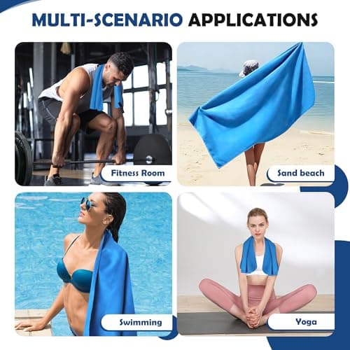 Anavasi 6 PCS Microfibre Towels for Adults, 2*(180*80 + 80*40 + 50*30) cm — view 6