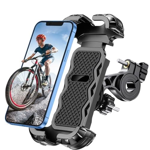 Glangeh Bike Phone Holder, [Secure Lock] 8S Quick Install Anti-fall
