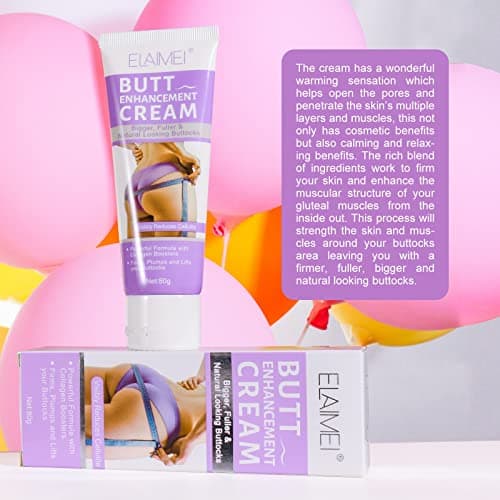 Butt Enhancement Cream, Natural Butt Lifting Plumping Firming Cream with Collagen Boosters, Reduce Cellulite & Sagging Hips, Moisturising Body Cream for Fuller Peachy Buttocks Hip Skin — view 4