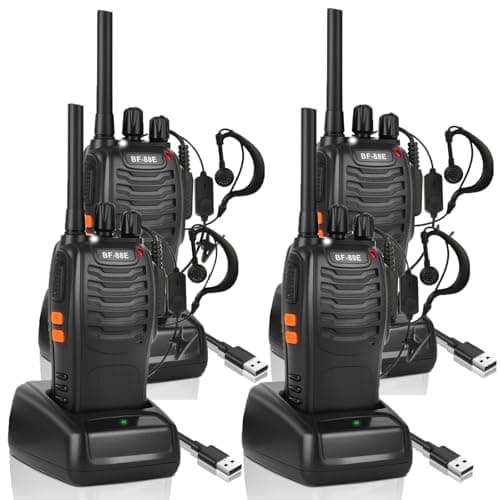 JUAUO 4Pcs Walkie Talkies Long Range Two Way Radios for Adults