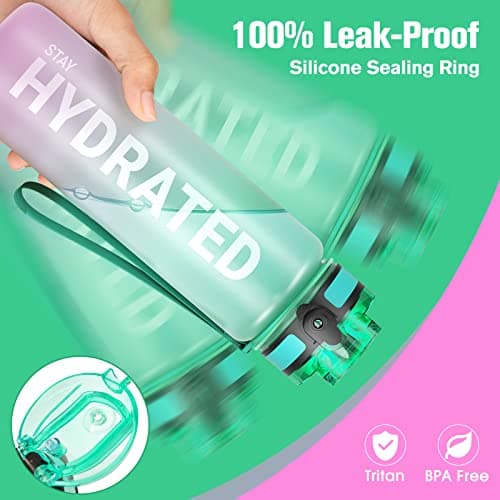 Sahara Sailor Water Bottle 1L, Leakproof Tritan Bottle with Time Marker — view 2
