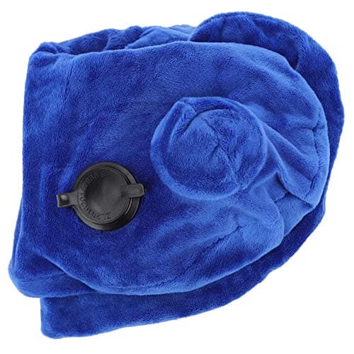 GETKIVA Inflatable Travel Neck Pillow U Shaped 4 Pack 32 x 30 x 10 cm One Press Auto Inflate Portable Neck Support (Blue) — view 3