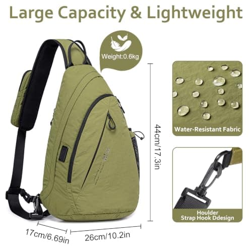 FENRUIEN Large Sling Crossbody Bag for Men With 13.3Inch Laptop Compartment — view 5