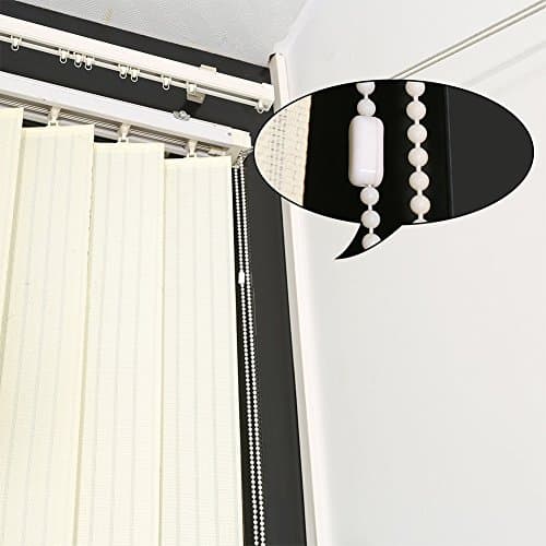 Vertical Blind Set SAIYU Vertical Blind Repair Kit With 12 Pack 45 mm*89 mm White Bottom Weights Slats And 12 Pack Top Hangers And 10 M Vertical Blind Bottom Chain with 6 Pack Plastic Chain Connectors — view 6