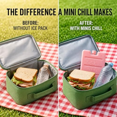 3 Pack of Pink Reusable Slim Freezer Ice Packs, Cooling Blocks for Lunch Box Cooler Bag Picnic Camping Travel Food Drink Chiller Leak Resistant Portable Ice Packs — view 6