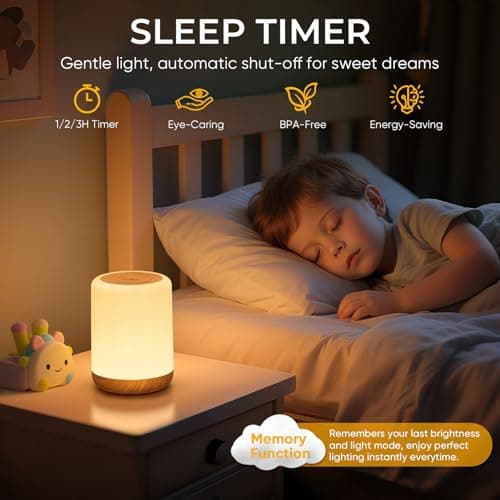 MEDE Night Light, Dimmable Bedside Lamps with RGB for Toddler, Kids, Adults — view 4