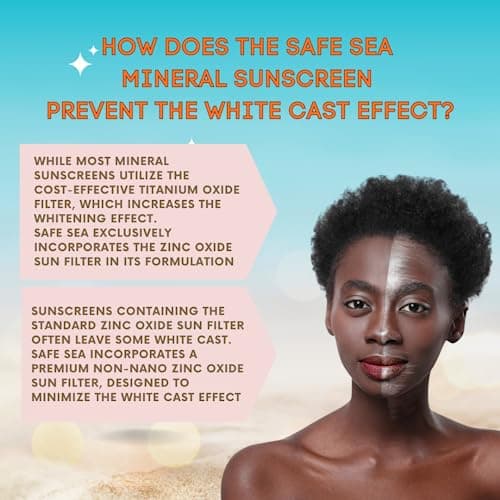 Safe Sea Zinc Oxide Sunscreen SPF50 | Clear Mineral Face Sunscreen Without White Cast | Anti-Jellyfish Sting Protective Lotion | Coral Reef Safe | Travel Size - 60ml (3 tubes) — view 3