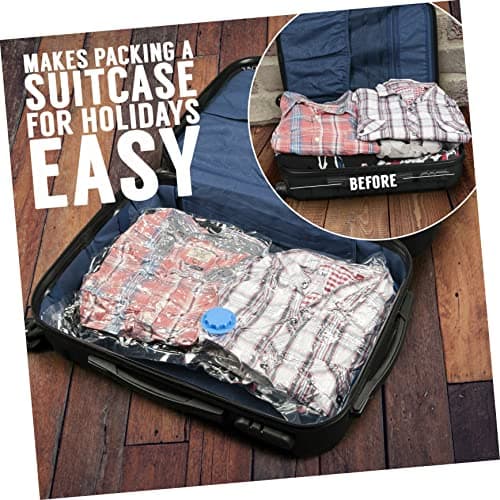 White Vacuum Storage Bag for Pillows and Clothes, Foldable — view 4