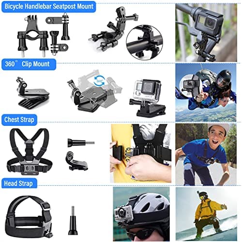 YUSHIHU 58-In-1 Action Camera Accessory Kit — view 5