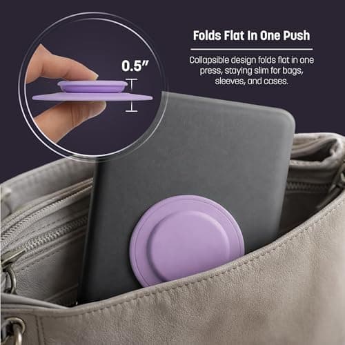Encased Large Stand for Kindle E-Readers, Tablets and iPad - Compatible with Case with Adhesive Folding Handle Lilac Haze — view 5