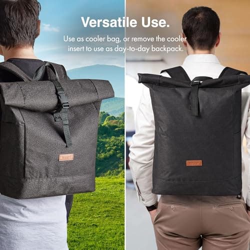 VonShef Roll-Top Cooler Backpack, 26L — view 3